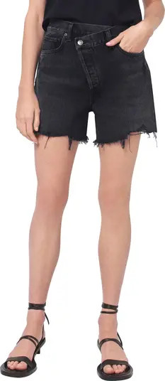 AGOLDE Crisscross Super High Waist Organic Cotton Denim Shorts | Nordstrom | Nordstrom