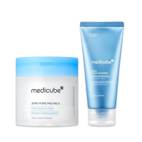 medicube Cleanse & Swipe Duo for Delicate Skin: Zero Pore Pad Mild and Zero Foam Cleanser | Gentle Exfoliation and Deep Cleansing Set for Clear, Smooth, and Hydrated Skin | Amazon (US)