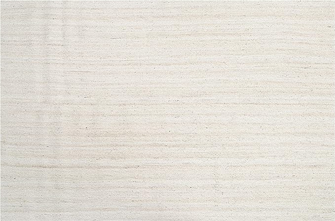 Hausattire Hand Woven Jute Braided Rug, 4'x6' – Off White, Reversible Boho Entry Area Rugs for ... | Amazon (US)