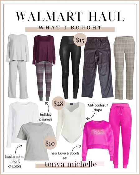 Walmart new arrivals - walmart haul - walmart holiday outfits - faux leather pants and leggings outfit - holiday Christmas pajamas - walmart dupes - bodysuits - walmart deals



#LTKHoliday #LTKunder50 #LTKSeasonal