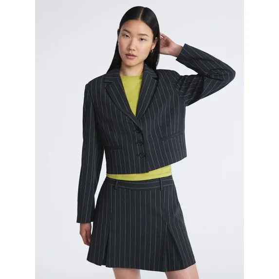 Scoop Women’s Cropped Blazer, Sizes XS-XXL | Walmart (US)