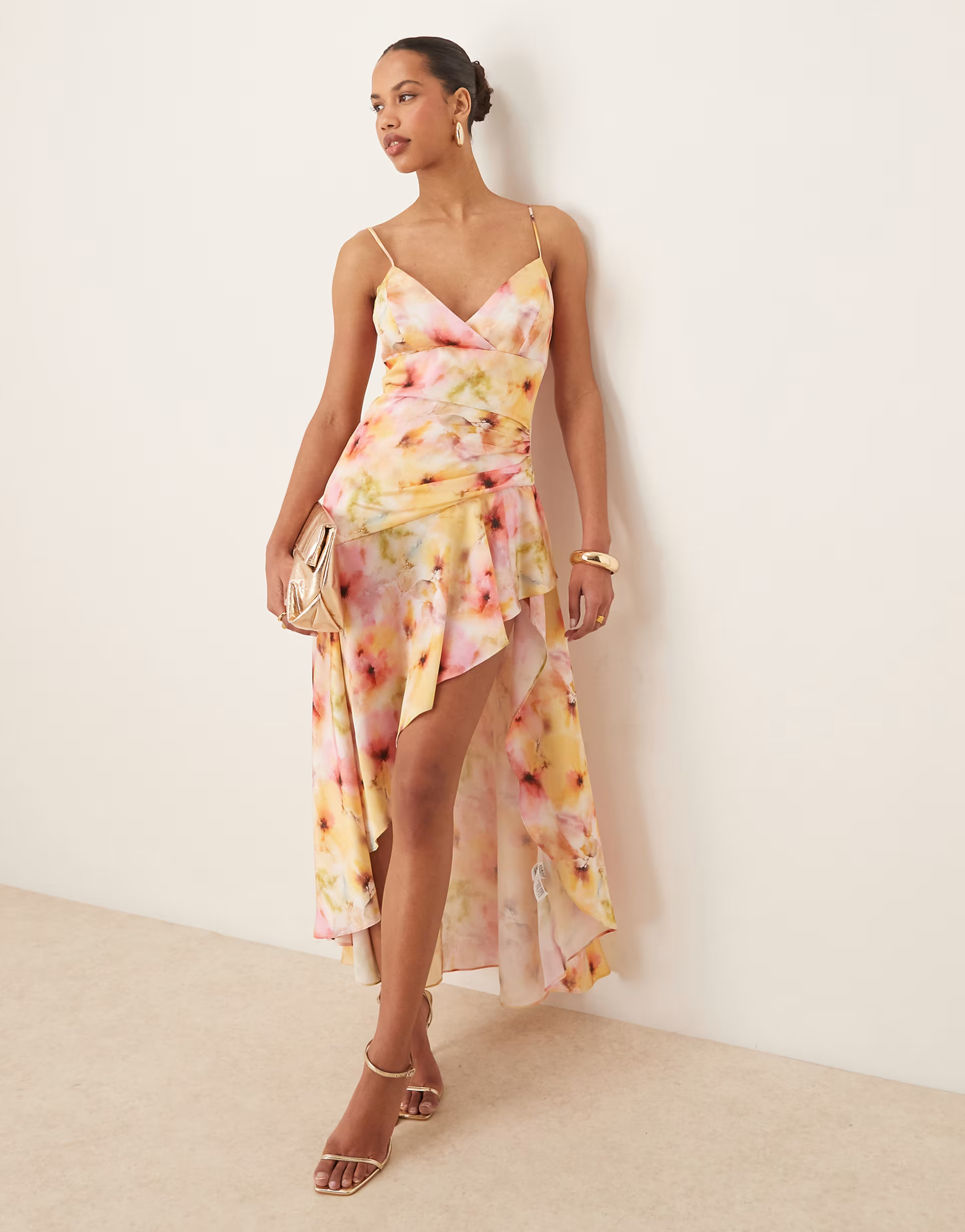 Bardot Sorella printed midi dress in sunset floral | ASOS | ASOS (Global)