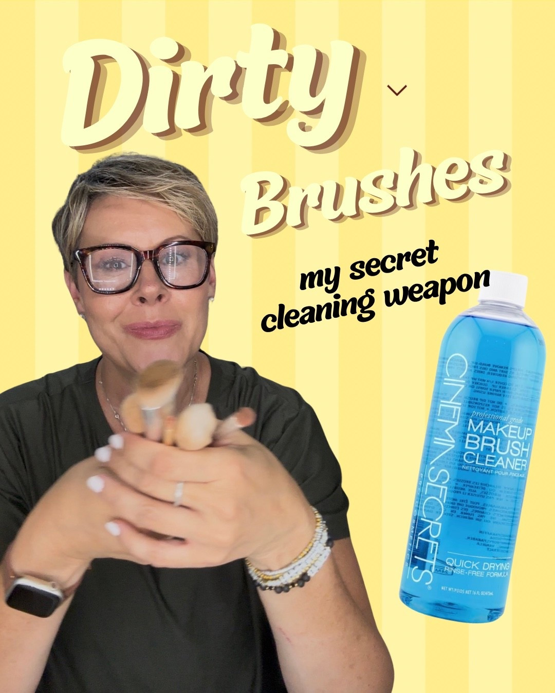 Dirty brushes? Cinema Secrets is my secret weapon. It cleans even my dirtiest makeup brushes in seconds, no waiting, no hassle, just clean brushes ready for flawless makeup application.

#LTKBeauty #LTKOver40 #LTKgrwm