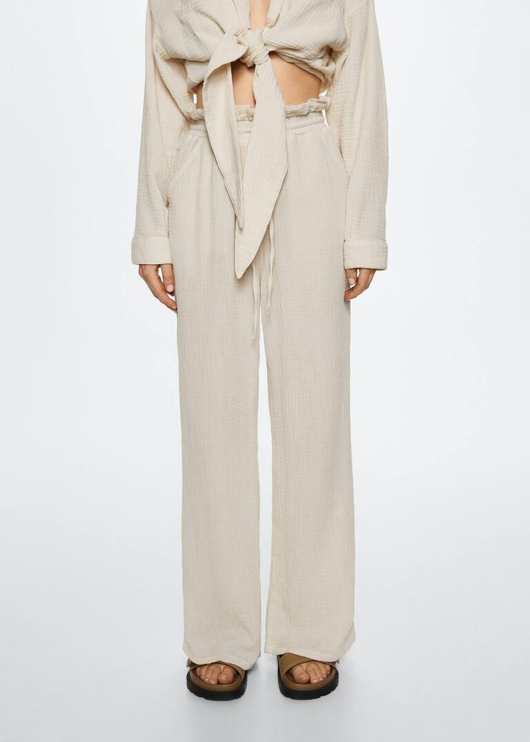 Bambula cotton trousers | MANGO (UK)