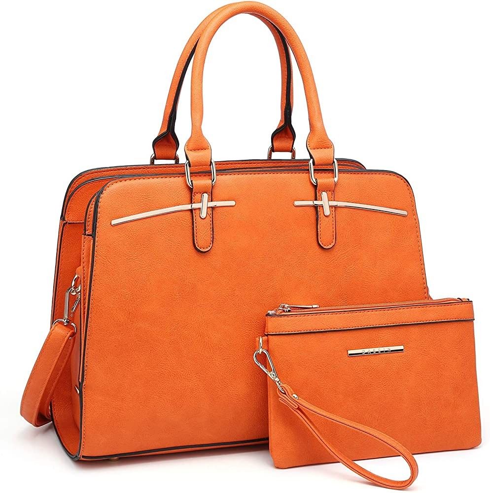 Women Handbag Wallet Tote Bag Shoulder Bag Hobo Bag Top Handle Satchel Purse Set 2pcs w/ 3 Compar... | Amazon (US)