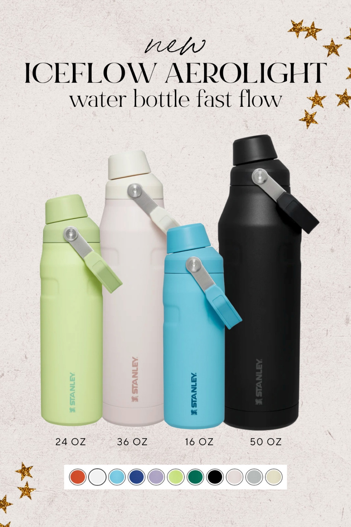 Here are our Stanleys! Featuring the new AeroLight IceFlow bottle