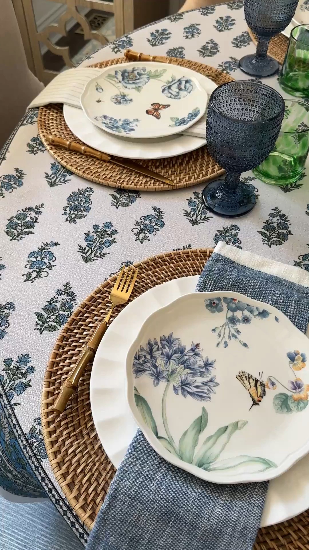 Gorgeous spring / summer table in chic block prints, florals, and butterflies! The perfect setting for any occasion.  Grab these beauties on sale for 55% off!

#LTKSeasonal #LTKHome