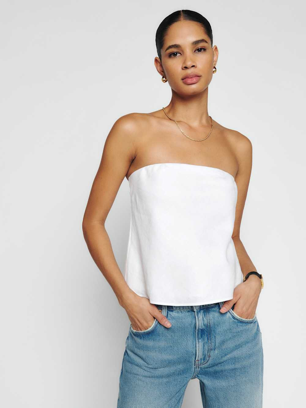 Spritz Linen Top | Reformation (Global)