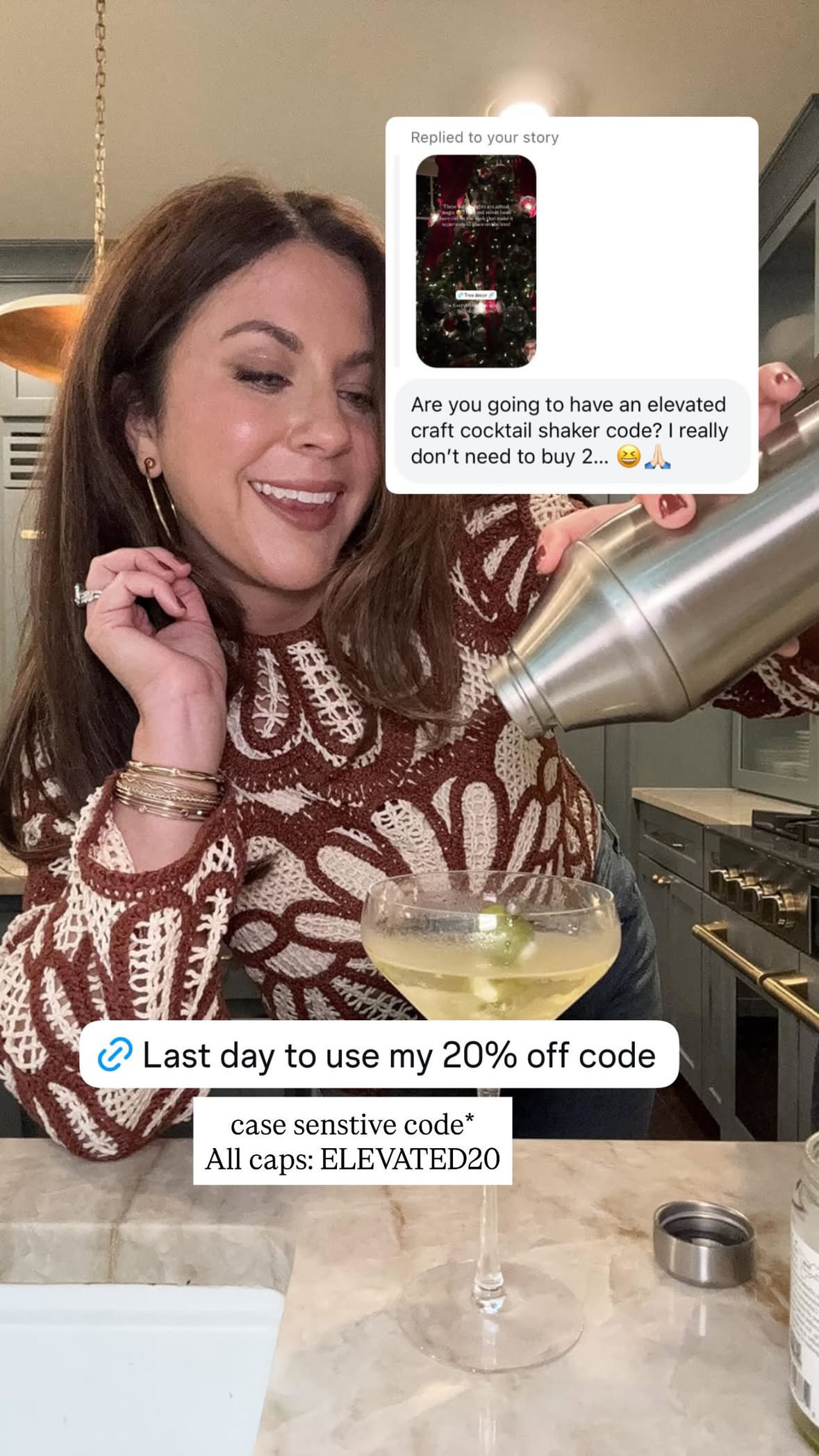 My favorite shaker is 20% off until Jan 1! Code: ELEVATED20! 

shaker l bar cart  

 