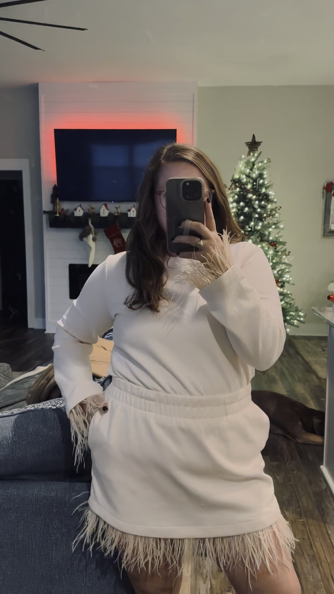 Obsessed with this set for the holiday season!! Wearing a Large in both pieces - $30 each from Target! 🎯 

#LTKFindsUnder50 #LTKHoliday #LTKMidsize