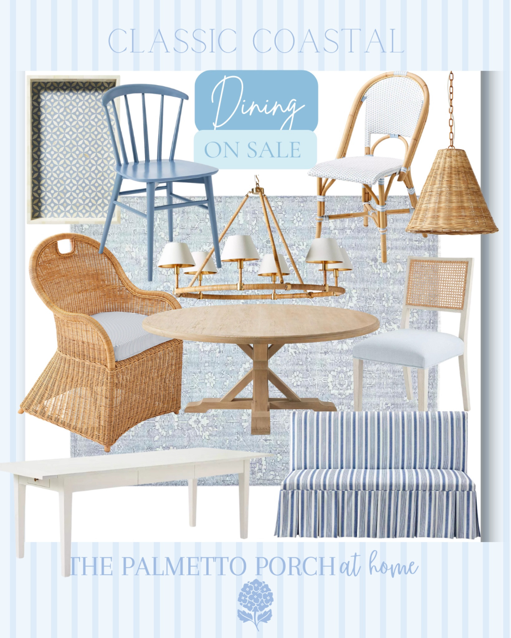 Classic coastal home dining on sale | dining tables | dining chairs | Serena & Lily

#LTKHoliday #LTKHome