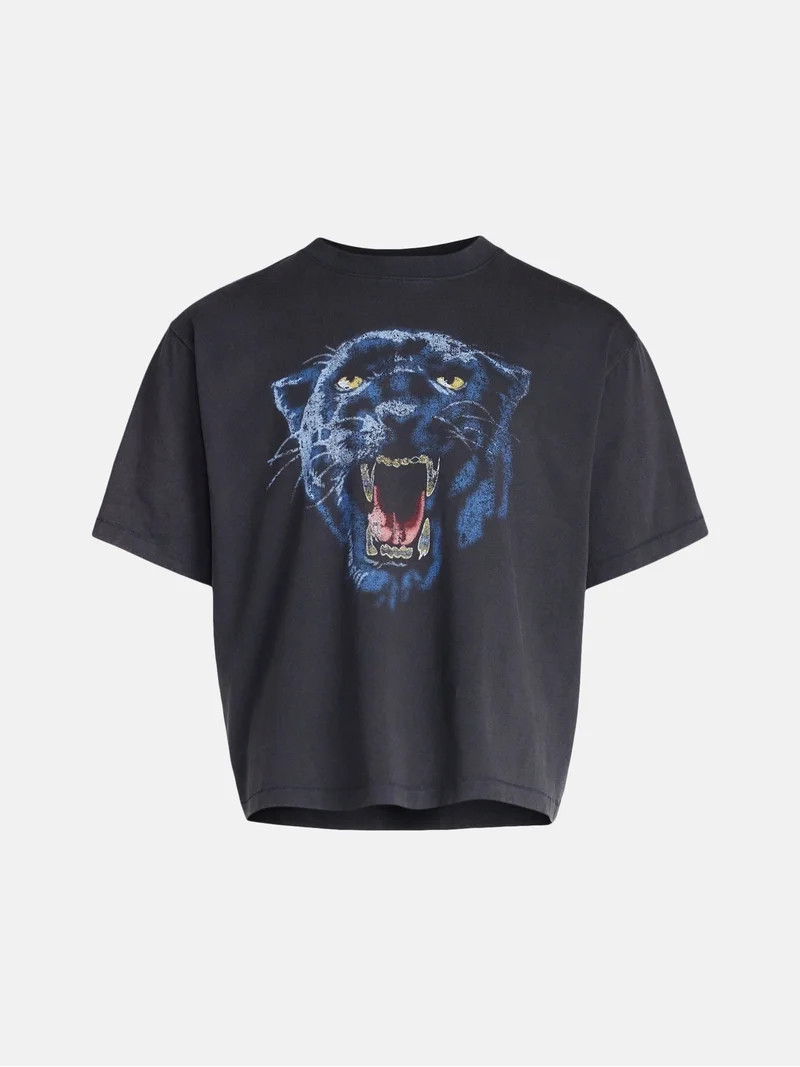No Boundaries Boxy Fit Heavyweight Graphic Tee Shirt, Men's XS-5XL | Walmart (US)