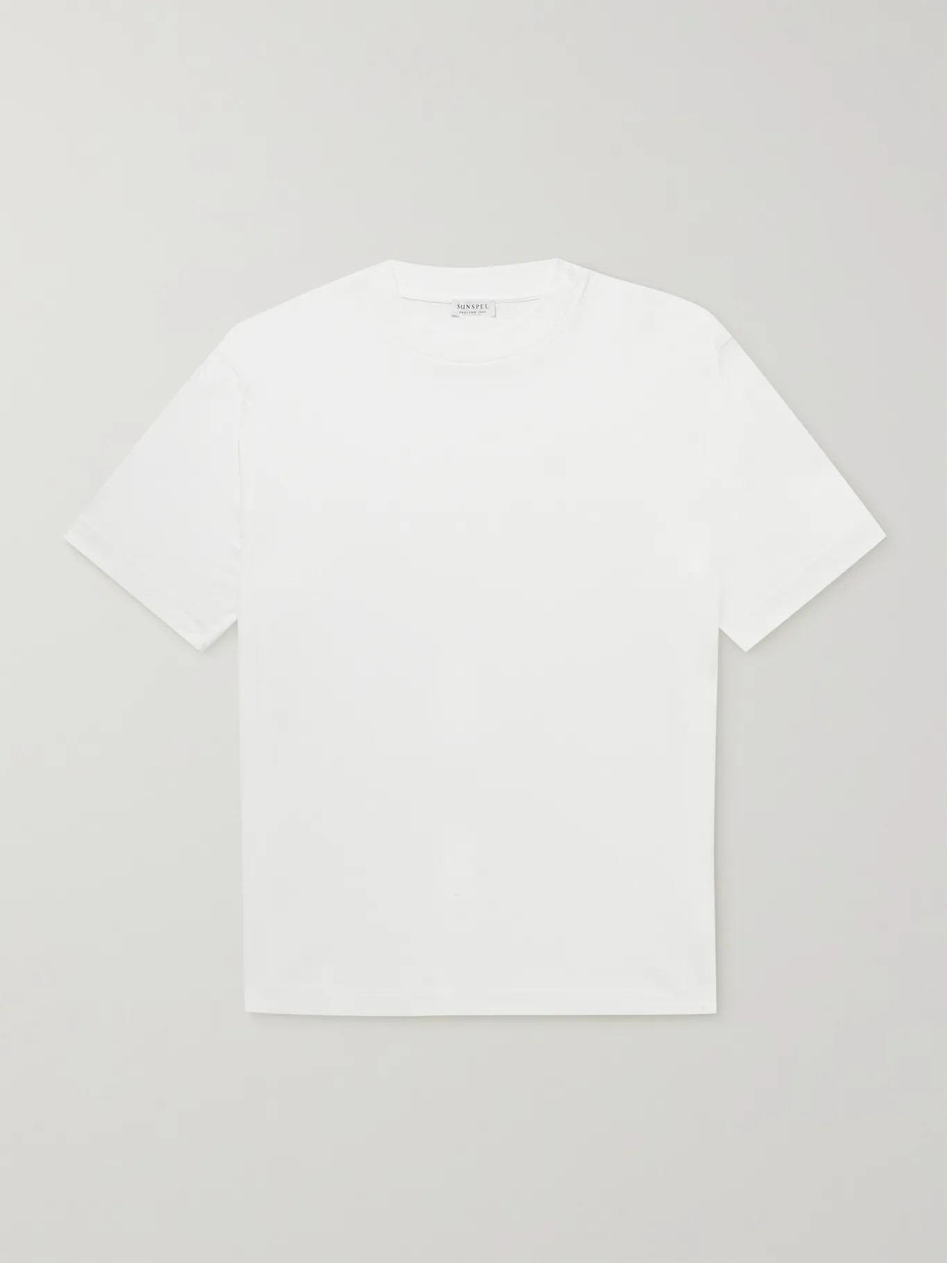 White Pima Cotton-Jersey Mock-Neck T-Shirt | SUNSPEL | MR PORTER | Mr Porter (UK)