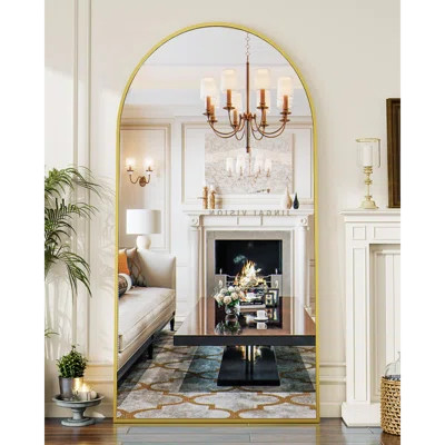 Arched Full Length Mirror, Large Floor Mirror With Aluminum Alloy Frame Standing Hanging Or Leaning Wall-Mounted Mirror For Living Room And Bedroom | Wayfair North America