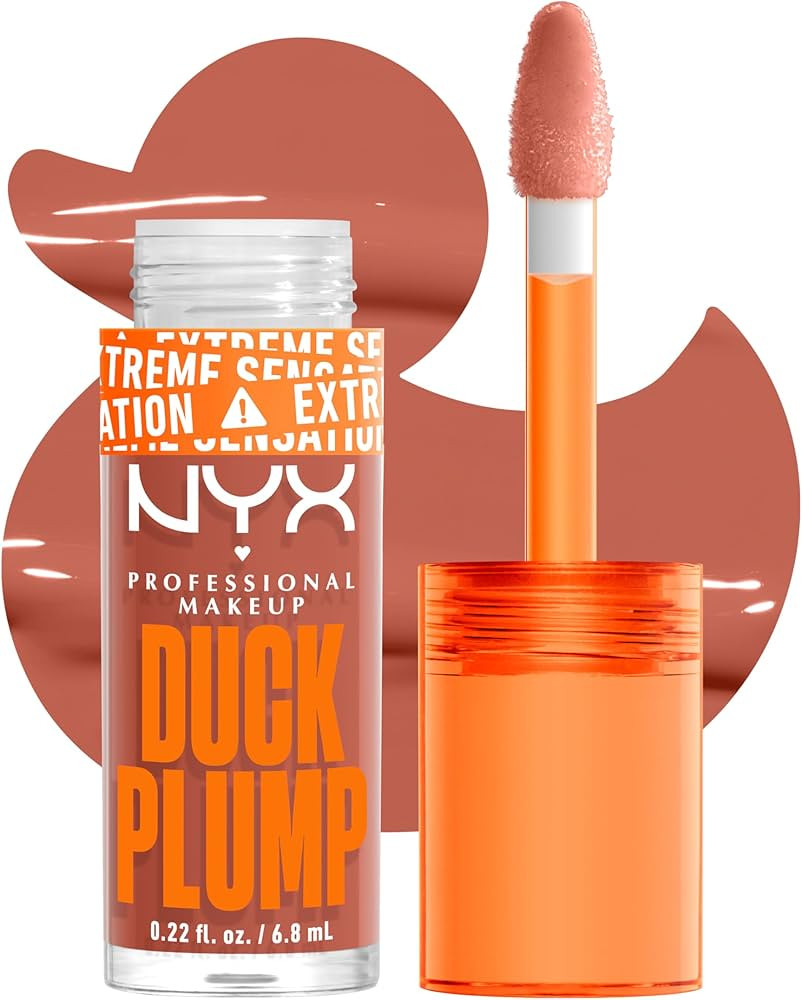 NYX PROFESSIONAL MAKEUP Duck Plump High Pigment Plumping Lip Gloss with Spicy Ginger, Vegan Lip M... | Amazon (US)