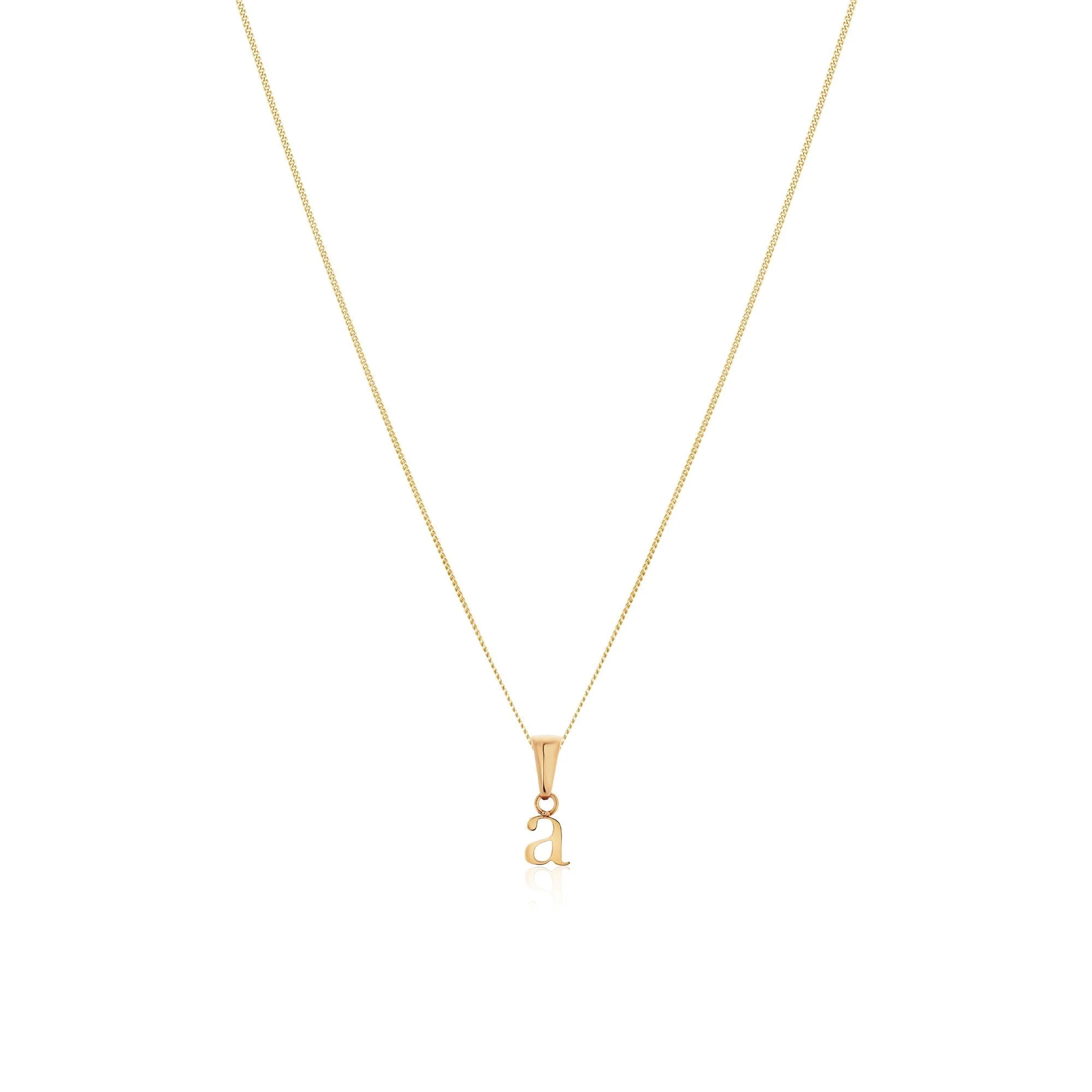 Lowercase Initial Fine Chain Necklace (Gold) | Abbott Lyon