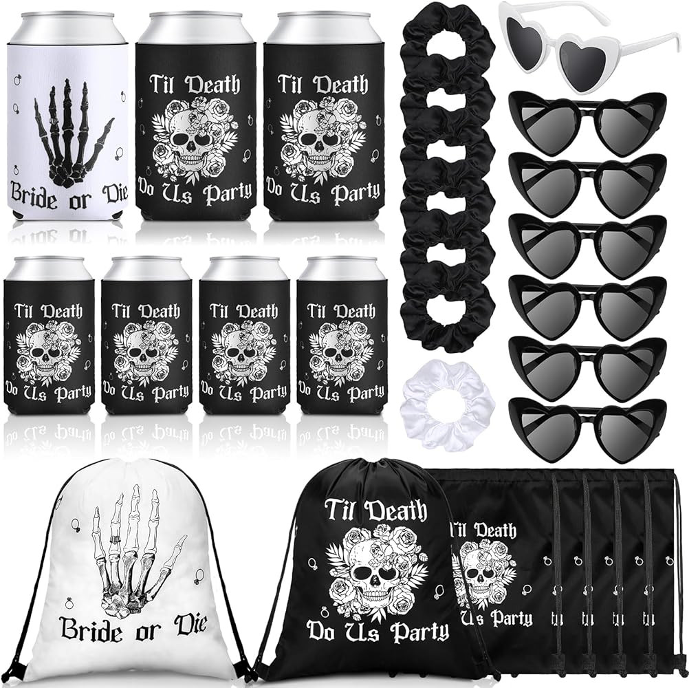 Silkfly 28 Pcs Bride or Die Bachelorette Party Decor Till Death Do Us Party Gifts Bridesmaid Scru... | Amazon (US)