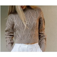 Cable Knit Sweater Knit For Women Women Oversize Womens Jumper Cool Beige Balloon Sleeve Many Colors | Etsy (US)