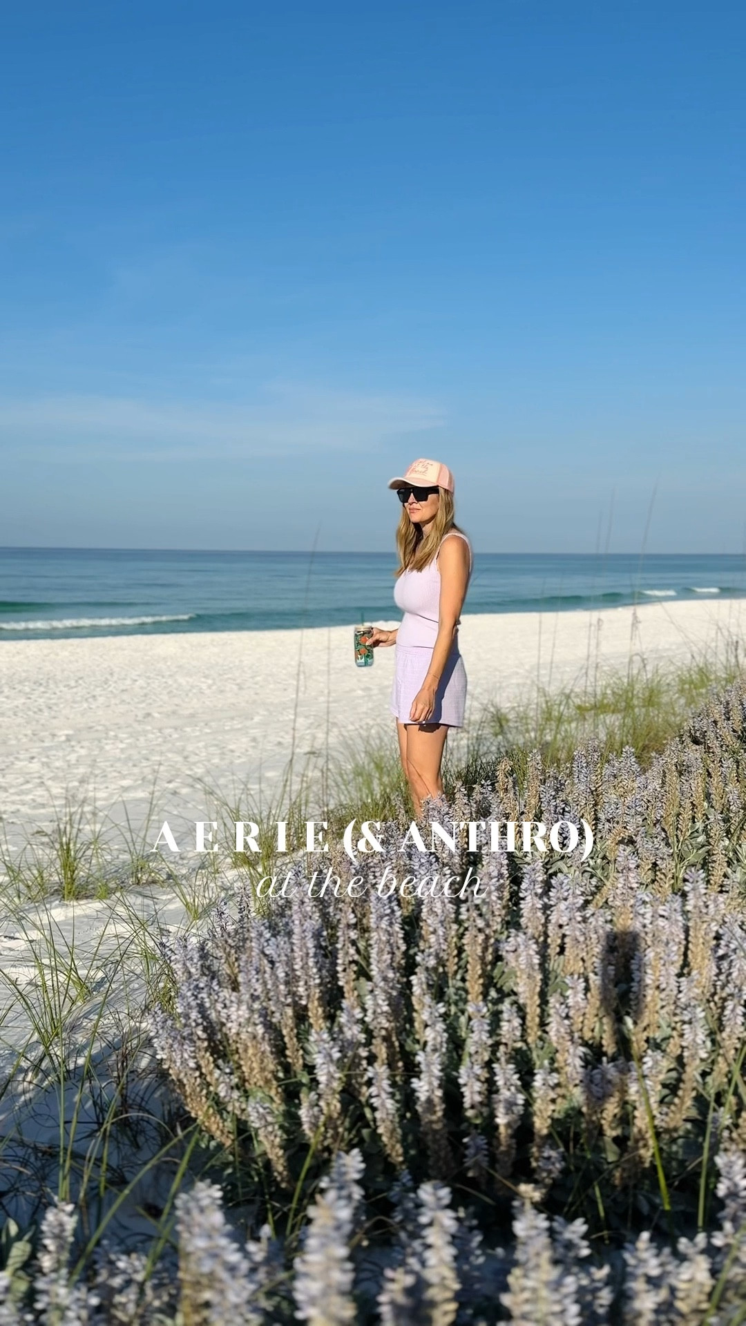 Cute summer shorts and top from Aerie and fit true to size. More color options too! And my hat is on sale at Anthropologie. Also comes in more colors. 