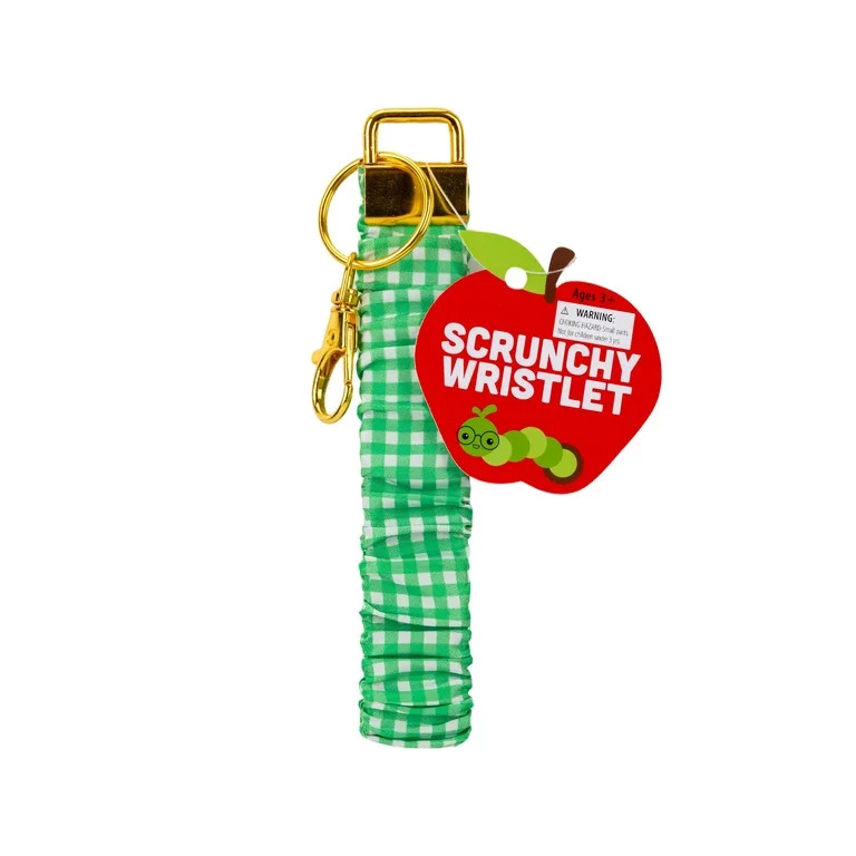 Green Gingham Scrunchy Wristlet, Elastic Wrist Lanyard Key Holder, Classic Green Pattern, 7 x 0.8... | Walmart (US)