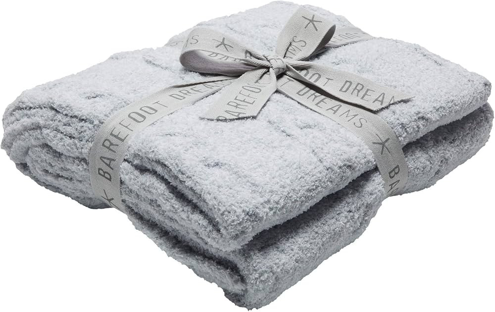 Barefoot Dreams CozyChicHeathered Cable Blanket, Lovely Throw Blanket, Home Décor, Ocean | Amazon (US)