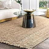 nuLOOM Natura Collection Chunky Loop Jute Rug, 9' 6" x 13' 6", Natural | Amazon (US)