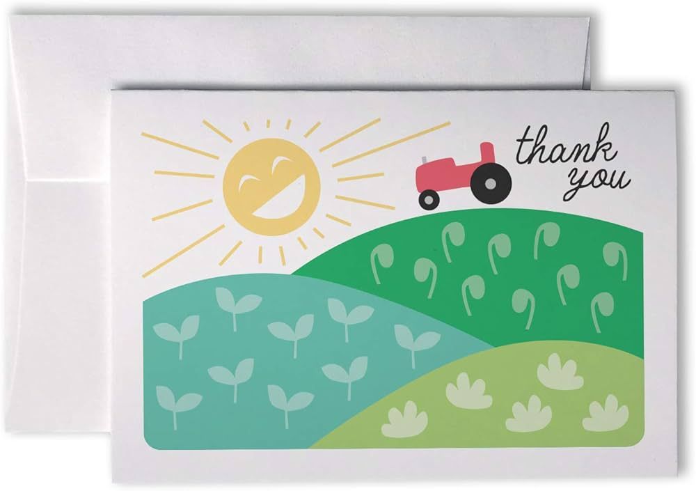 Down on The Farm Thank You Cards - 24 Cards with Envelopes | Amazon (US)