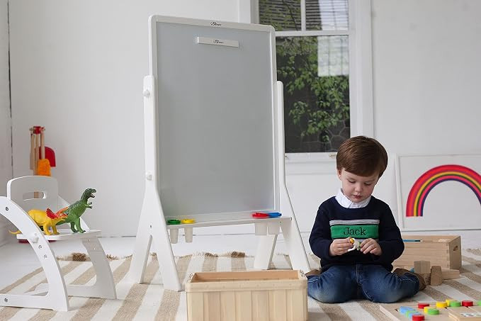 Little Partners Contempo Art Easel Adjustable Height | Two Sided Paint Easel, Chalk Board and Mag... | Amazon (US)
