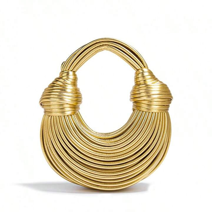 High Sense Special-Interest Design Selenodont Bag Women's Fashion Handbag Personality Knitted Belt Knotted Messenger Bag Shoulder Bag | SHEIN