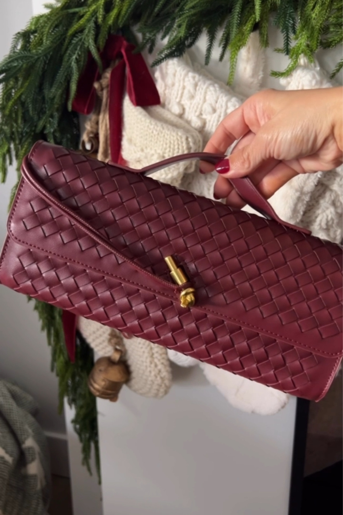 My favorite bag of the season! This woven clutch holds so much and also comes with a strap  woven handbag, trending handbags, purse, clutch

#LTKStyleTip #LTKHoliday #LTKItBag