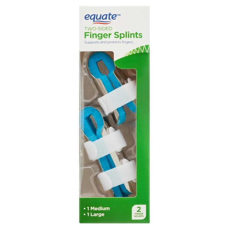 Equate Two-Sided Finger Splints, 2 Count (1 medium, 1 large) | Walmart (US)
