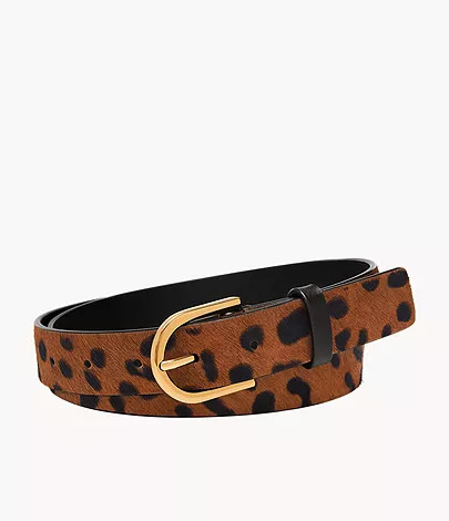 D-Link Haircalf Leopard Belt | Fossil (US)