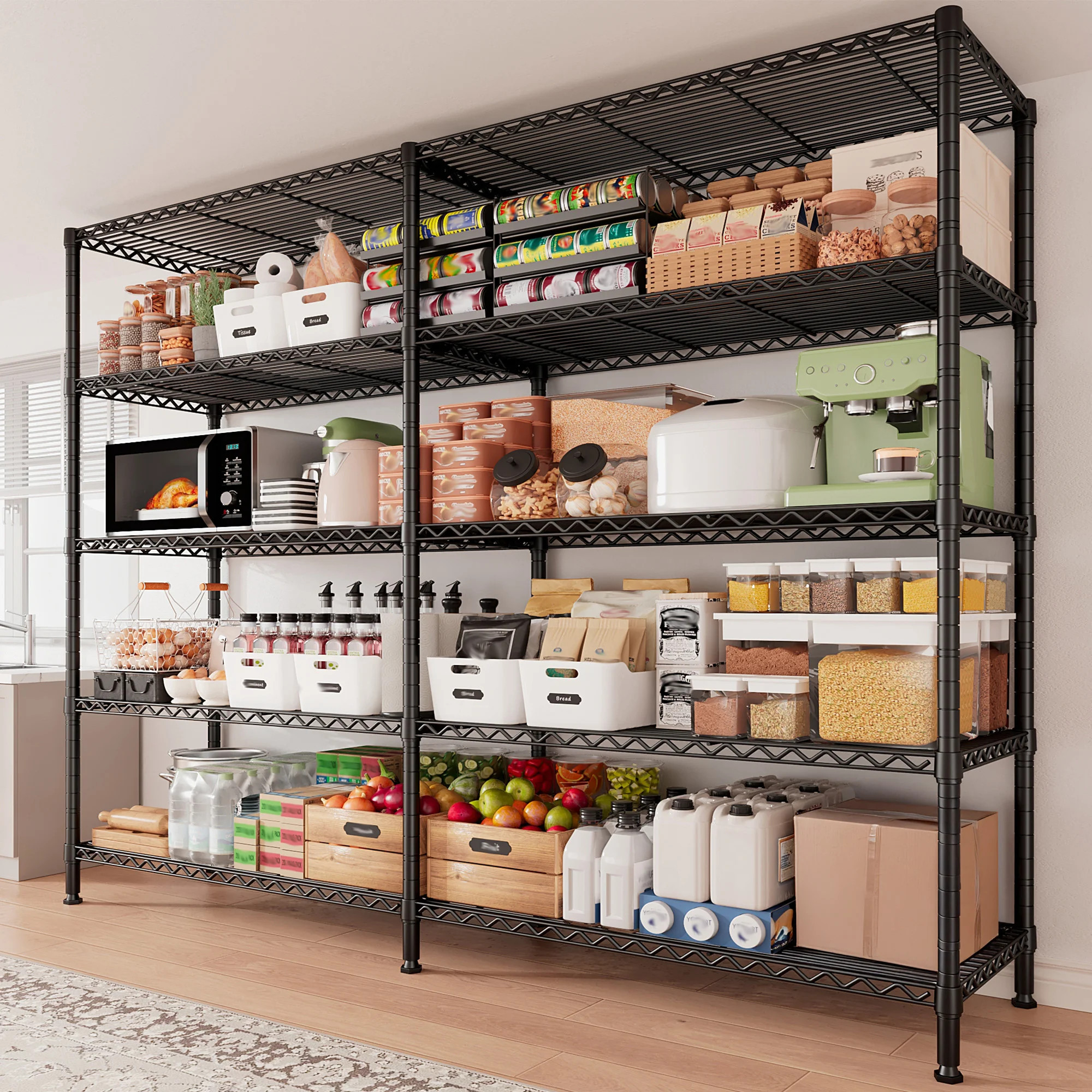 Marlia Steel Height -Adjustable Storage Rack Heavy Duty Shelving Unit | Wayfair North America