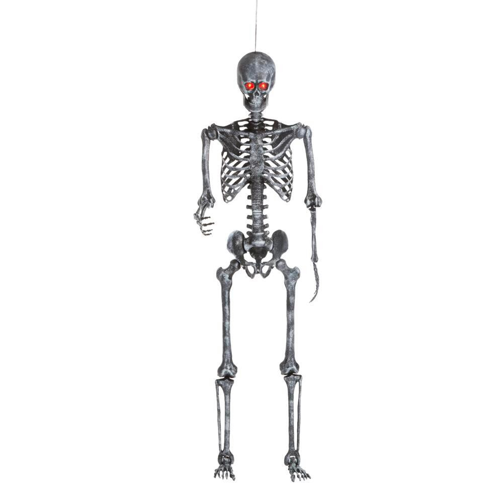 Home Accents Holiday 5 ft. LED Pose-N-Stay Ash Skeleton-2031-60126 - The Home Depot | The Home Depot
