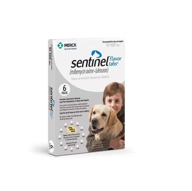 Sentinel Tablet for Dogs, 51-100 lbs, (White Box) | Chewy.com