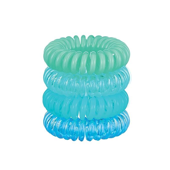 Kitsch Spiral Hair Ties, Coil Hair Ties, Phone Cord Hair Ties, Ponytail Hair Coils No Crease - 4 ... | Amazon (US)