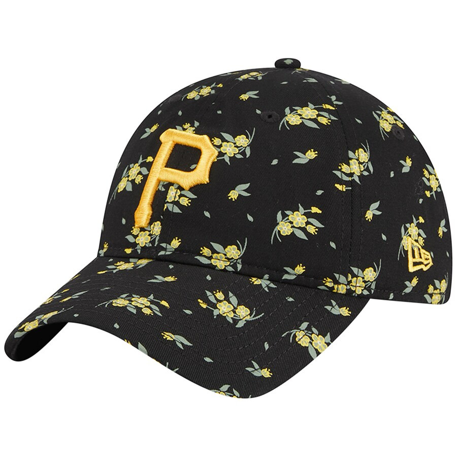 Pittsburgh Pirates New Era Women's Bloom 9TWENTY Adjustable Hat - Black | Lids