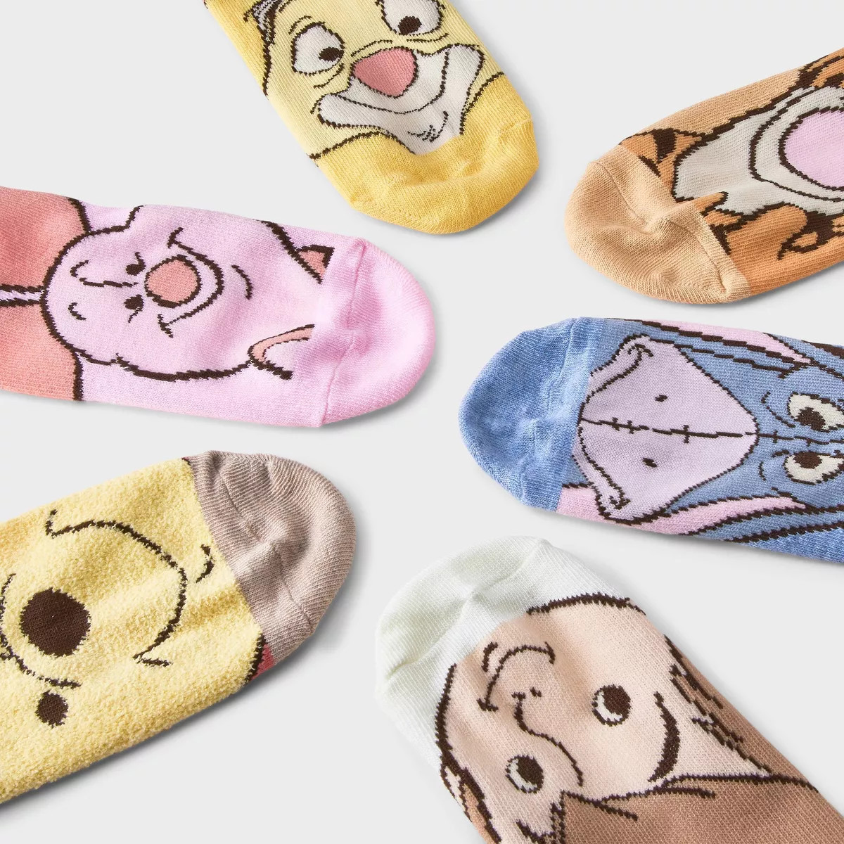 Women's Winnie The Pooh 6pk Low Cut Socks - Assorted Color 4-10 | Target