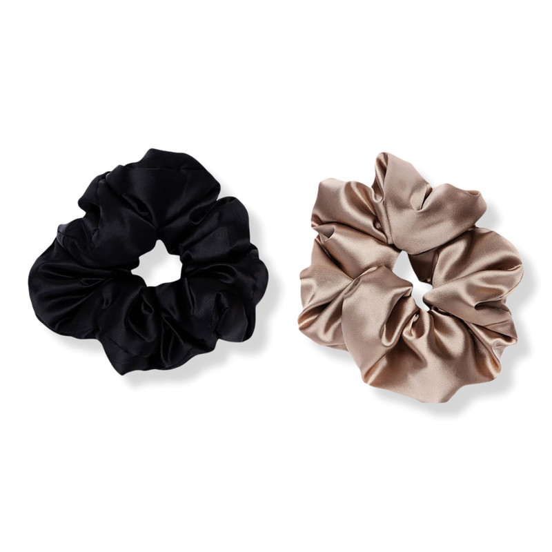 Kitsch Black & Gold Satin Pillow Scrunchies | Ulta Beauty | Ulta