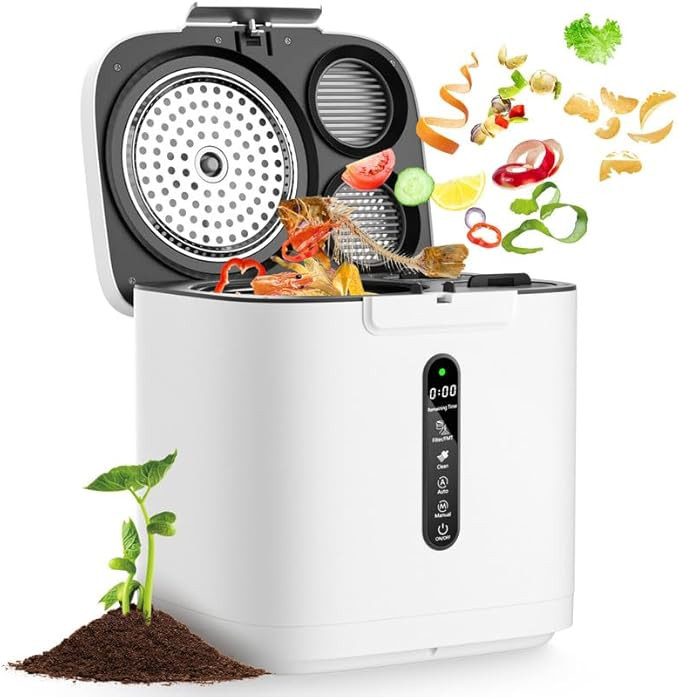 4L Electric Composter for Kitchen, Smart Compost Bin Outdoor/Indoor, Odorless/Auto-Cleaning/ 3 Mo... | Amazon (US)