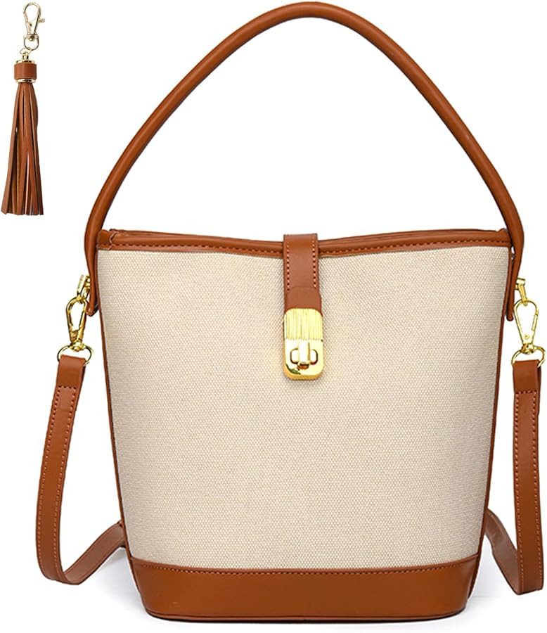 Crossbody Bucket Bags for Women Leather Shoulder Bag for Women Fashion Mini Handbags Bucket Purse... | Amazon (US)