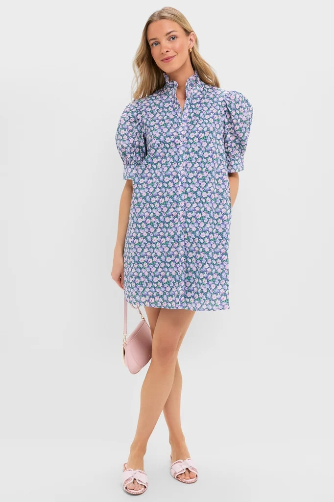 Lilac Ditsy Floral Louisa Mini Dress | Tuckernuck (US)