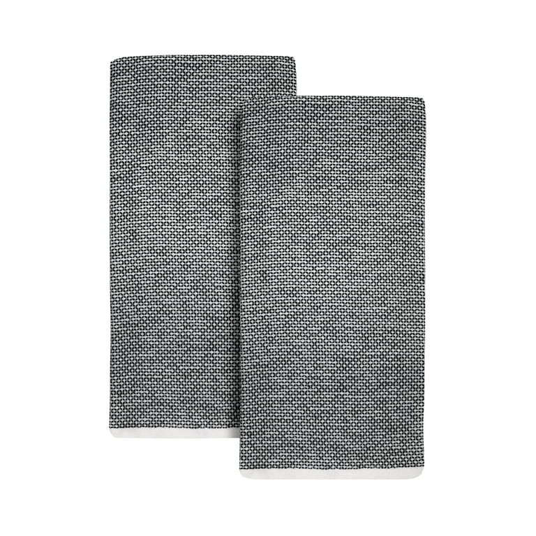 Better Homes & Gardens 2 Piece Flat Woven Kitchen Towel, Rich Black | Walmart (US)