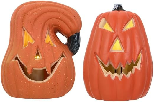 Halloween Led Pumpkin Light Decor with Skull Design 6.3 Inch Colored Lantern for Indoor Outdoor P... | Amazon (US)