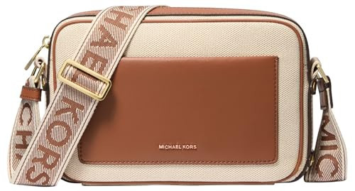 Michael Kors Maeve Large Pocket Crossbody Bag, Gold-Tone Hardware/Luggage | Amazon (US)