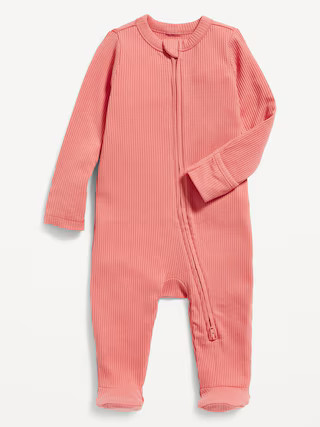 Unisex Sleep & Play 2-Way-Zip Footed One-Piece for Baby | Old Navy (US)