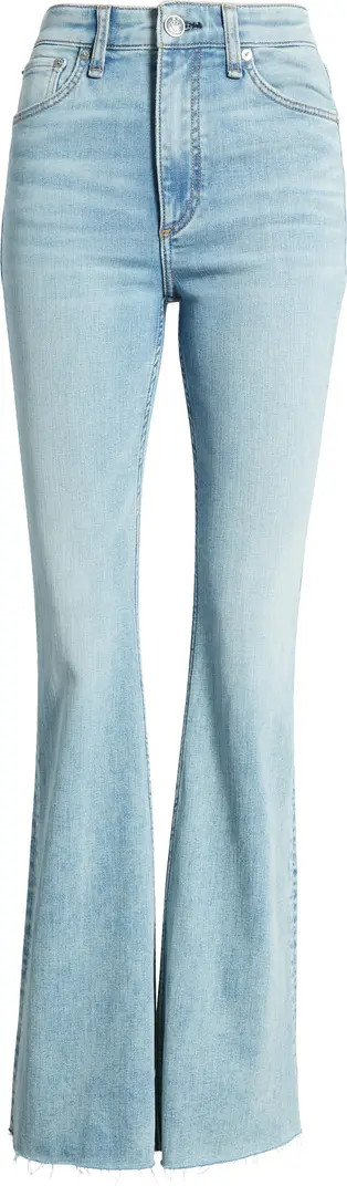 Casey Raw Hem High Waist Flare Jeans | Nordstrom