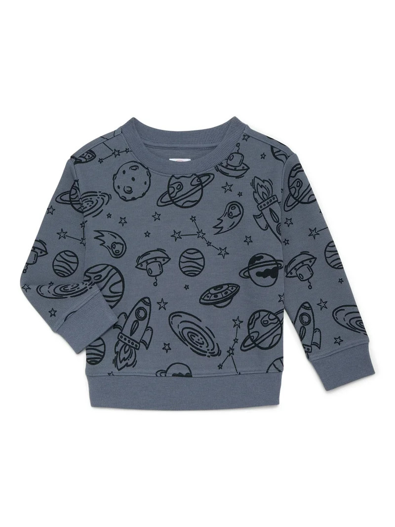 Wonder Nation Toddler Boy Long Sleeve Cozy Top, Sizes 12M-5T | Walmart (US)