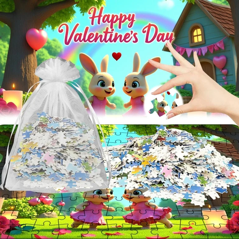 Valentine's Day 130Pcs Printed Puzzle 2Mm Thick 21X30Cm Happy Valentine's Day Puzzle Game For S &... | Walmart (US)