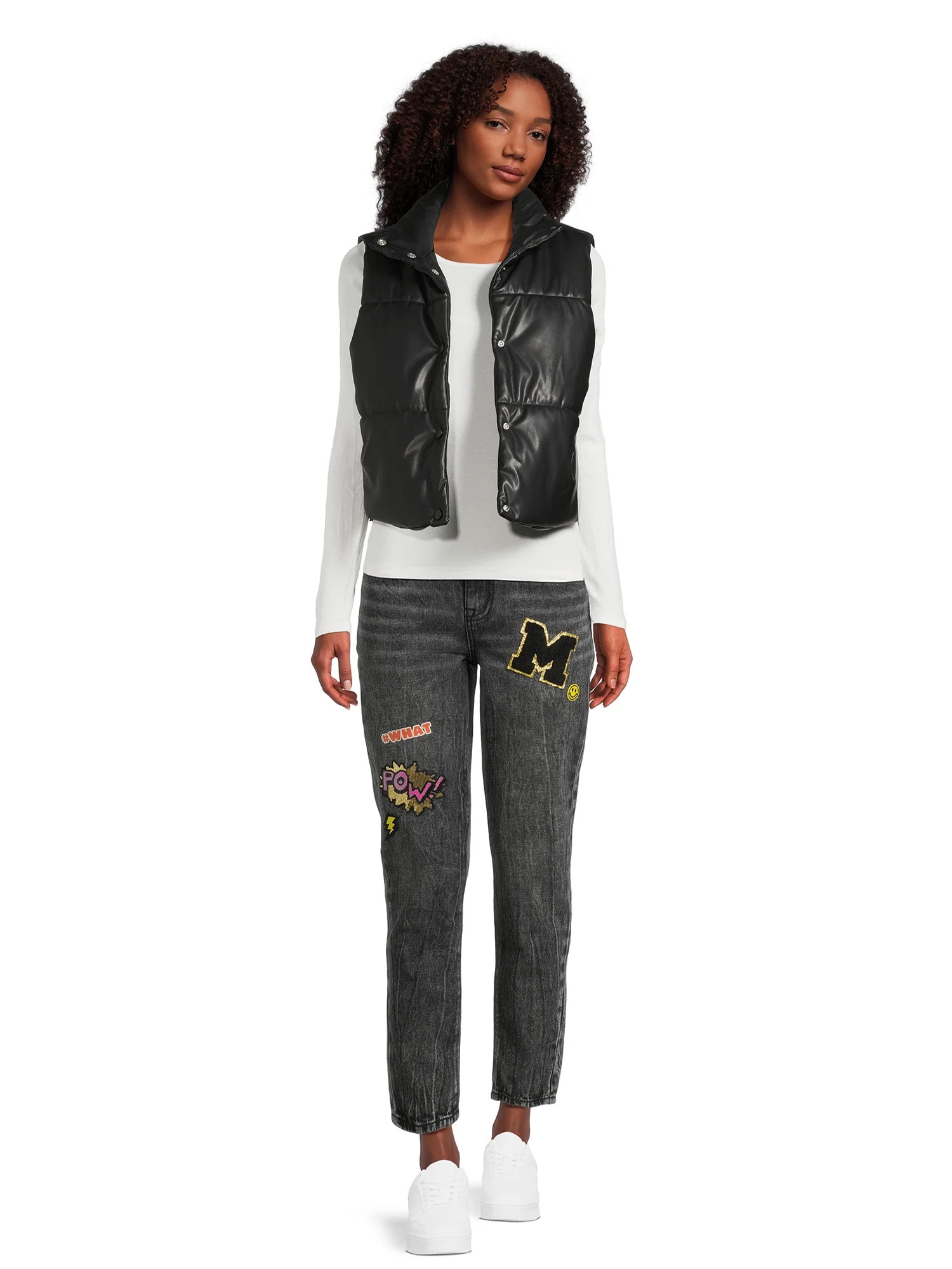 No Boundaries Juniors Puffer Vest, Sizes XS-3XL | Walmart (US)